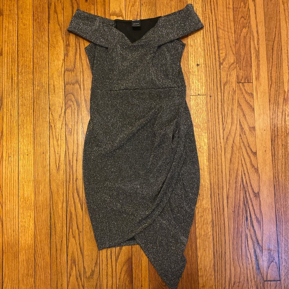 Black/Grey Glittery Bodycon Dress
